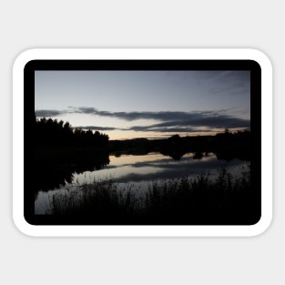 Gentle lake. Sticker